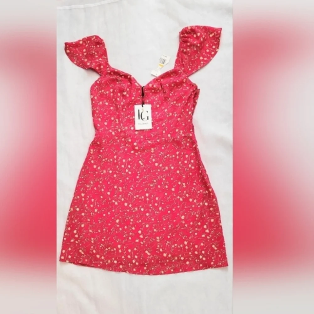NWT! Summer Garden Party Club Boho Floral Women's Cottagecore Mini Dress Small